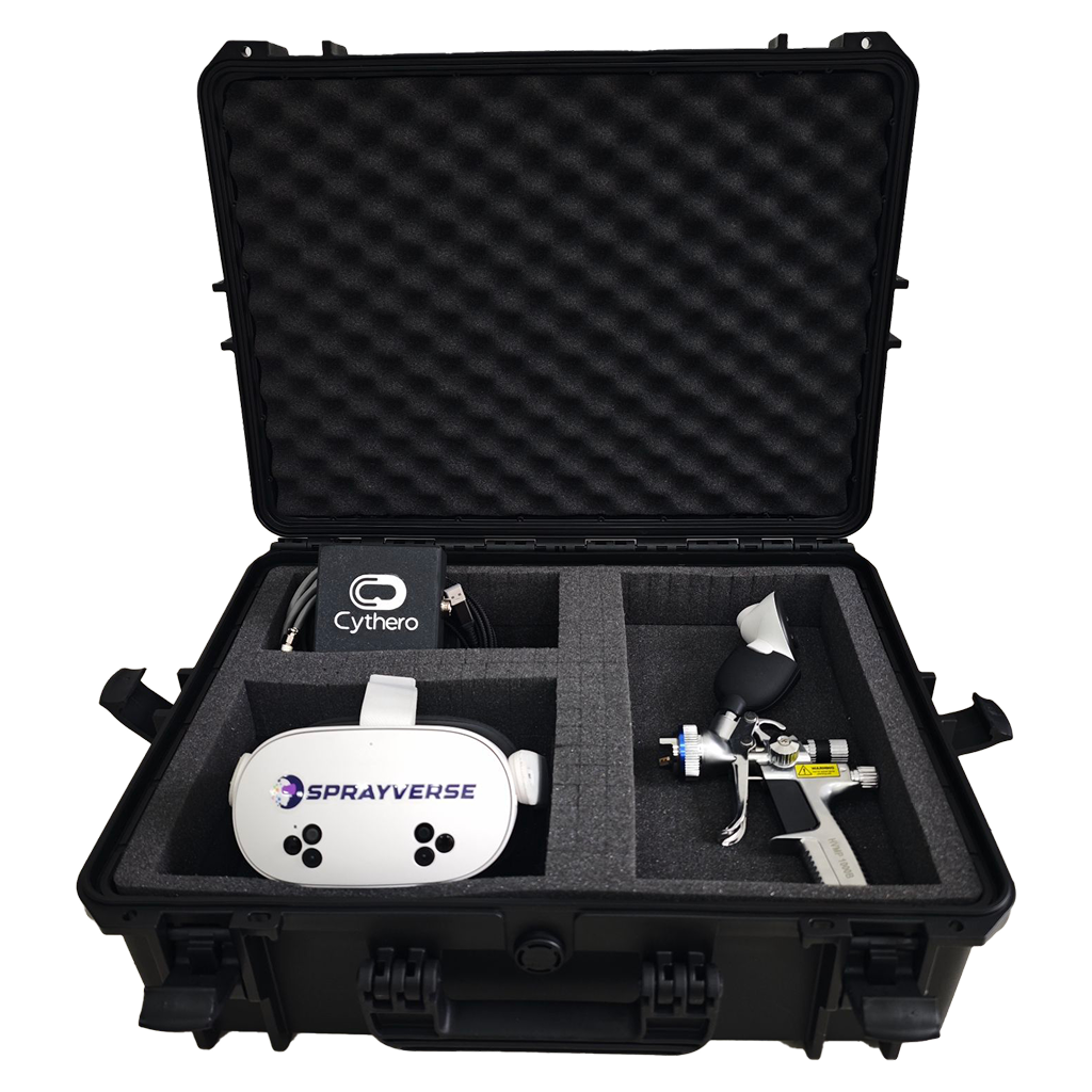 Spray paint simulator all-in-one VR kit with spray gun for immersive training