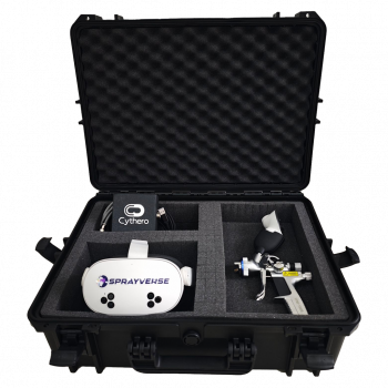 Spray paint simulator all-in-one VR kit with spray gun for immersive training